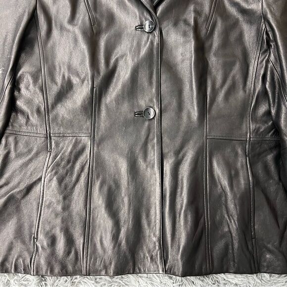 Pelle Studio Wilson’s Two Button Black Leather Jacket Size 1x - Picture 2 of 9